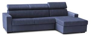 Schlafsofa mit Halbinsel Alceste Blau