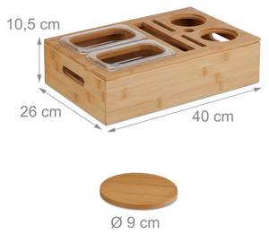 Couchbar aus Bambus Braun - Bambus - Papier - 40 x 11 x 26 cm