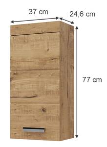 Hängeschrank Luna Eiche Braun - Holzwerkstoff - 37 x 77 x 24 cm