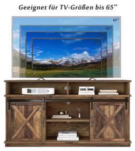 TV-Lowboard NaturⅢ Braun - Holzwerkstoff - Metall - 148 x 78 x 40 cm
