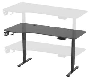 Verstellbarer Tisch Virolahti Schwarz - Holzwerkstoff - 160 x 117 x 60 cm