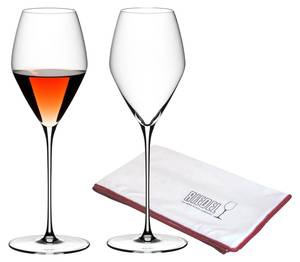 Rosé Veloce 2er Set + Poliertuch Glas - 8 x 25 x 8 cm