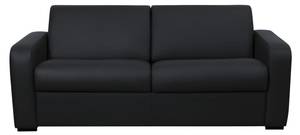 Schlafsofa BEVIS Schwarz - Echtleder - 96 x 88 x 218 cm