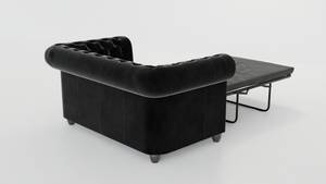 Sofa Karl, 2 sitzer, Chesterfield Schwarz