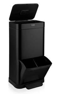 Poubelle automatique noire | avec 4 Noir - Métal - Matière plastique - 30 x 80 x 42 cm
