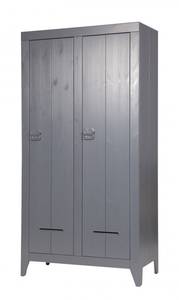 Armoire Til Pin massif - Gris foncé