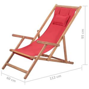 Chaise de plage 3004207-2 Rouge