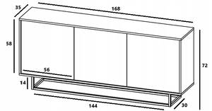 Sideboard APOLLO Loft Graphit - Eiche Wotan Dekor