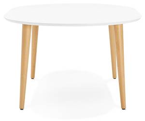 Table À Diner IGLOU Blanc - Bois massif - 120 x 74 x 120 cm