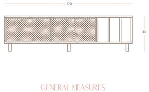 TV-Lowboard Saura Massivholz - Holzart/Dekor - 170 x 45 x 35 cm