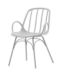 Chaise de salle à manger Dyrön lot de 4 Gris lumineux