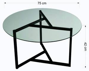 Wohnzimmertisch Dmaccopp Schwarz - Metall - 75 x 42 x 75 cm