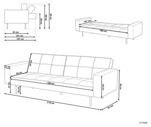 3-Sitzer Sofa VISNES Cremeweiß - Gold - Weiß