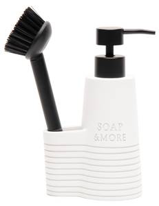 Soap & More Seifenspender Schwarz - Kunststoff - 7 x 18 x 10 cm