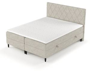 Boxspringbett Gwen mit Topper Beige - Breite: 200 cm