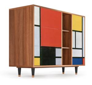 Sideboard BS2 Walnuss Rot - Holzwerkstoff - 125 x 98 x 48 cm