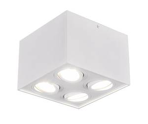 LED Deckenlampe Aufbauspots 4 flammig Weiß - Metall - 17 x 12 x 17 cm