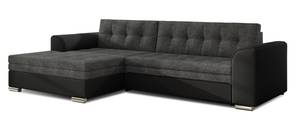 Ecksofa FORTI Schwarz - Grau - Ecke davorstehend links