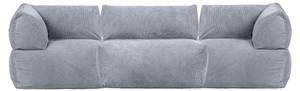 Sitzsack Ecksofa Tetra Cord, 3-tlg Grau - Kunststoff - 176 x 80 x 88 cm