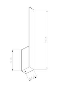 Wandleuchte Lahti 3000K Schwarz - Höhe: 90 cm