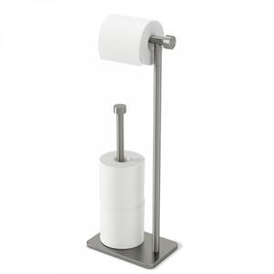 Porte papier-toilette et réserve H 53 cm Fer / Ciment - Gris