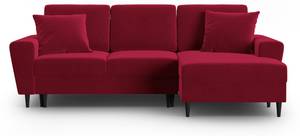 Schlaf-Ecksofa + Box MOGHAN 4 Sitzplätze Rot