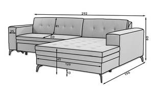 Ecksofa SOLAN Safrangelb - Ecke davorstehend rechts