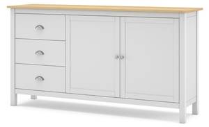 Sideboard Misti Weiß - Massivholz - 40 x 81 x 150 cm