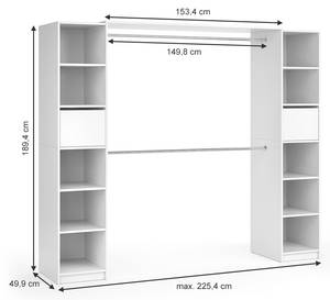 Armoire-penderie Visit Blanc - Bois manufacturé - 225 x 189 x 50 cm