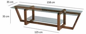 Fernsehschrank Dmatturr Braun - Holzwerkstoff - 35 x 35 x 158 cm