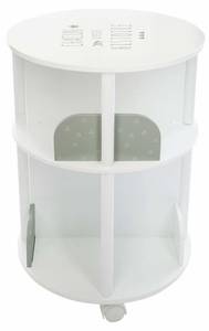 Bibliothèque enfant ronde en MDF Gris L Blanc - Bois manufacturé - 40 x 59 x 40 cm