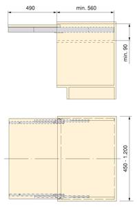 Führungen für  Tisch Shot Grau - Metall - 18 x 8 x 118 cm