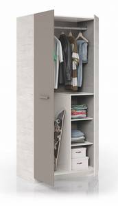 Armoire penderie enfant 3 portes L90 x H200 cm