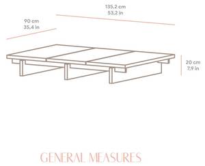 Couchtisch Nova Massivholz - Holzart/Dekor - 135 x 20 x 90 cm