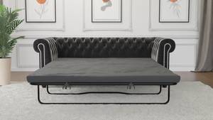 Sofa Karl 3-Sitzer Chesterfield Schwarz