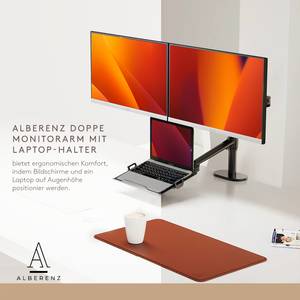 Alberenz Dreifach Monitorarm Schwarz - Metall - 40 x 42 x 30 cm