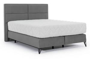 Boxspringbett CANDORIS Silber - Breite: 198 cm