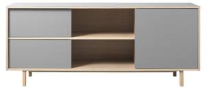 Sideboard Bone Weiß - Holz teilmassiv - 180 x 75 x 45 cm