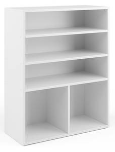 Bibliothèque blanc pour 2 boîtes Blanc - Bois manufacturé - 72 x 90 x 30 cm