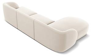 Ecksofa MILEY 4 Sitzplätze Hochglanz Beige