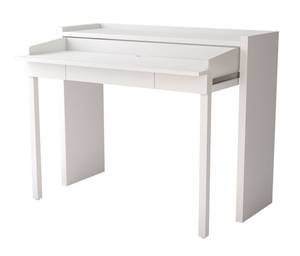 Console bureau extensible blanc Blanc