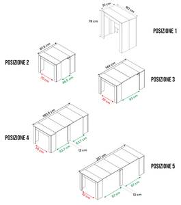 Ausziehbarer Tisch Diluna Glas Weiß