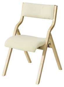 Chaise Pliante FST40-W Blanc - En partie en bois massif - 41 x 44 x 50 cm