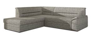 Ecksofa ELAN Silber / Grau - Silbergrau - Ecke davorstehend links - Schlaffunktion davorstehend links