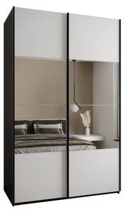 Armoire Lux 4 Noir - Blanc - Largeur : 150 cm