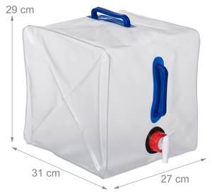 8er Set faltbare Wasserkanister 20 L Blau - Rot - Kunststoff - 27 x 29 x 31 cm