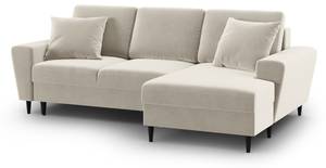 Schlaf-Ecksofa + Box MOGHAN 4 Sitzplätze Beige