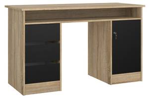 Schreibtisch FunctionPlus Braun - Holz teilmassiv - 126 x 76 x 55 cm