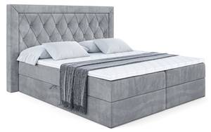 Boxspringbett NOEL Grau - Breite: 180 cm - H4