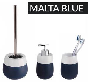 Zahnbürstenhalter MALTA BLUE,  / Keramik Blau - Keramik - 8 x 11 x 8 cm